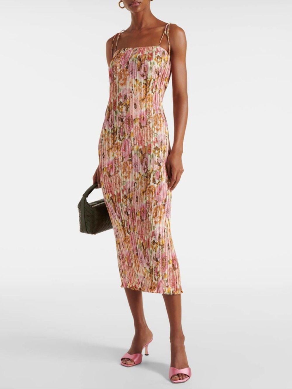 Zimmermann Golden Pleated floral slip dress, size 3, NWT - Picture 2 of 16